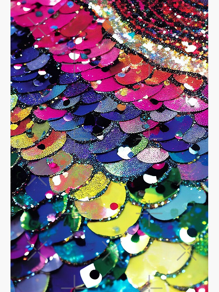 Colorful Multi-Colored Drumroll Sequins Art Board Print for Sale by Jox  Nguyen