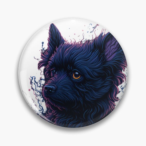 Item preview, Fantasy Concept Art of a Black Dog in a Complementary Color Scheme designed and sold by Valeree Store.