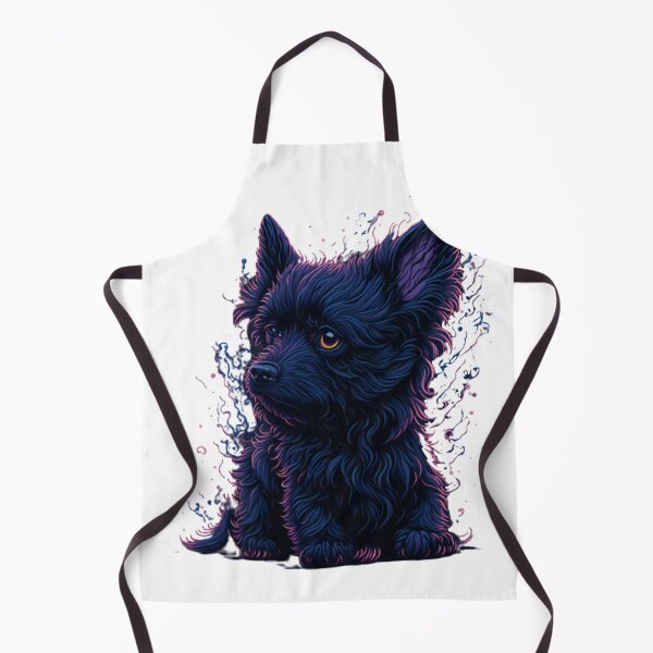 Item preview, Fantasy Concept Art of a Black Dog in a Complementary Color Scheme designed and sold by Valeree Store.