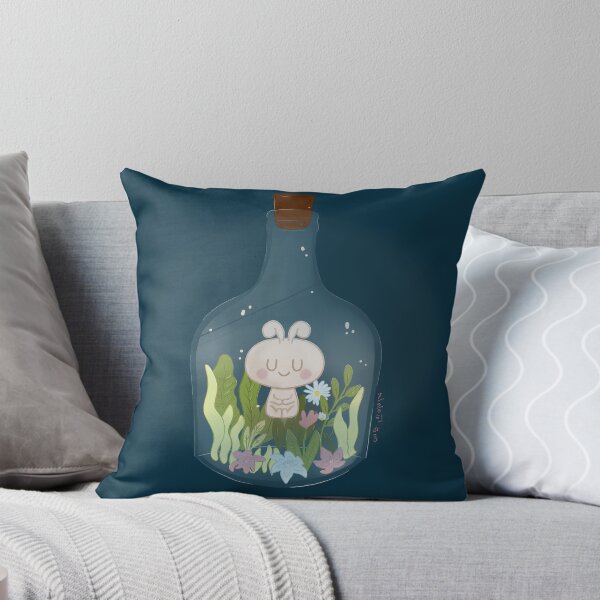 Item preview, The cute bunny meditates in a glass bottle while Visualizing his own world.   designed and sold by Kimchi-style-.