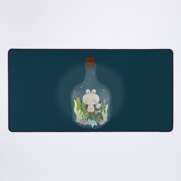 Item preview, The cute bunny meditates in a glass bottle while Visualizing his own world. designed and sold by Kimchi-style-.