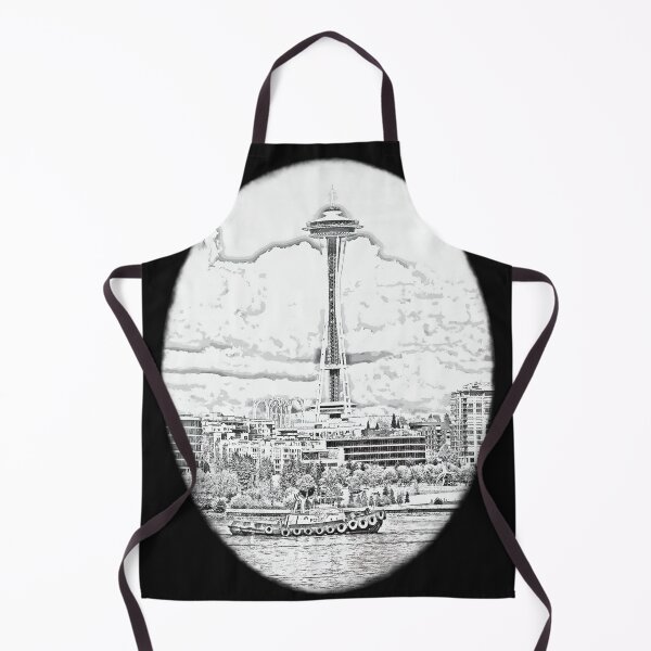 Item preview, Sketch Foss Tugboat & Seattle Space Needle designed and sold by Jason Mosley.