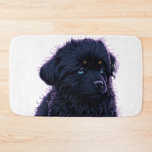 Item preview, 8K Resolution Splash Screen Featuring a Fluffy Black Dog with Paint Dripping designed and sold by Valeree Store.