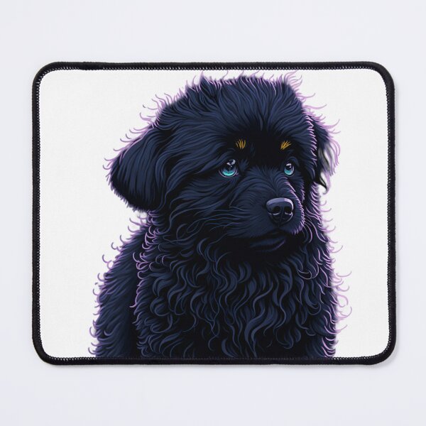 Item preview, 8K Resolution Splash Screen Featuring a Fluffy Black Dog with Paint Dripping designed and sold by Valeree Store.