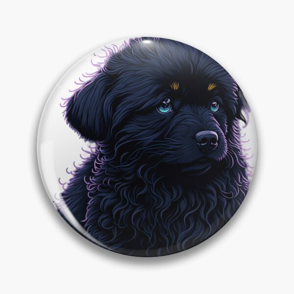 Item preview, 8K Resolution Splash Screen Featuring a Fluffy Black Dog with Paint Dripping designed and sold by Valeree Store.