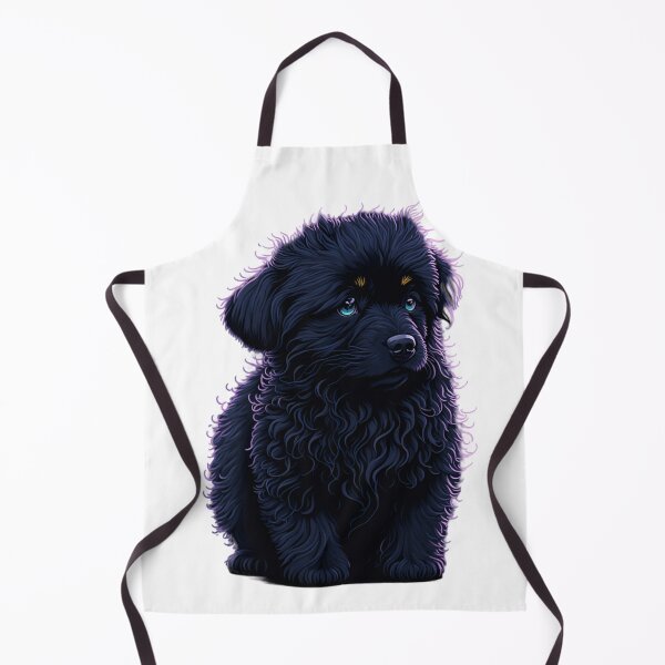 Item preview, 8K Resolution Splash Screen Featuring a Fluffy Black Dog with Paint Dripping designed and sold by Valeree Store.