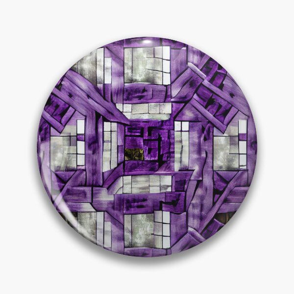Artikelvorschau, Complex Purple Dense Modern Farmhouse Pattern Digital Painting entworfen und verkauft von CodeAndColors.