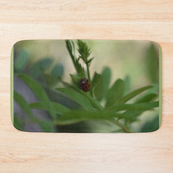 Item preview, Tranquil scene with ladybug on acacia branch designed and sold by mariya-ivanova.