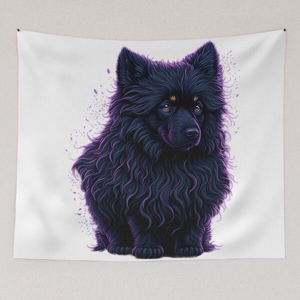 Item preview, Hand-Drawn Contour Illustration of a Whimsical Canine in a Fantasy World designed and sold by Valeree Store.