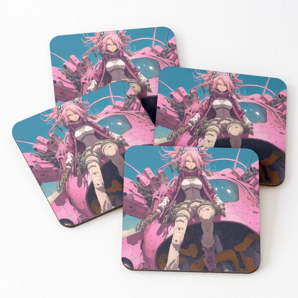 Item preview, Hot Pink Girl Sitting On Giant Mecha Robot Machine  designed and sold by ultra-cool.