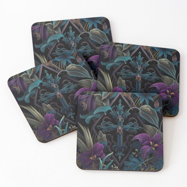 Item preview, Gothic Tropical Pattern Digital Painting designed and sold by CodeAndColors.