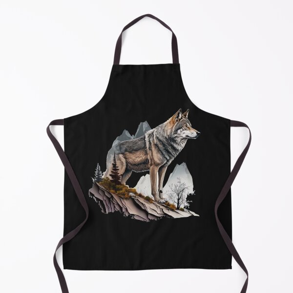 Item preview, wolf in the wilderness illustration designed and sold by Avicularious.