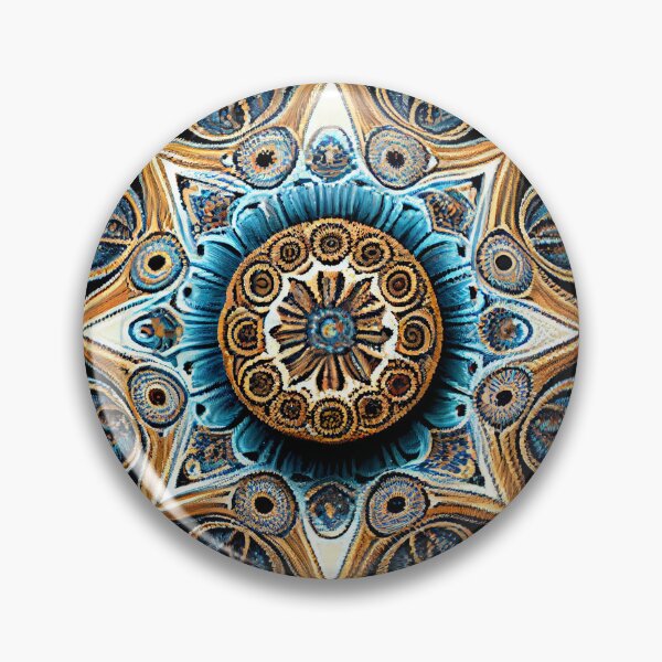Artikelvorschau, Circular Formal Futuristic Brilliant California Chic Pattern Digital Painting entworfen und verkauft von CodeAndColors.