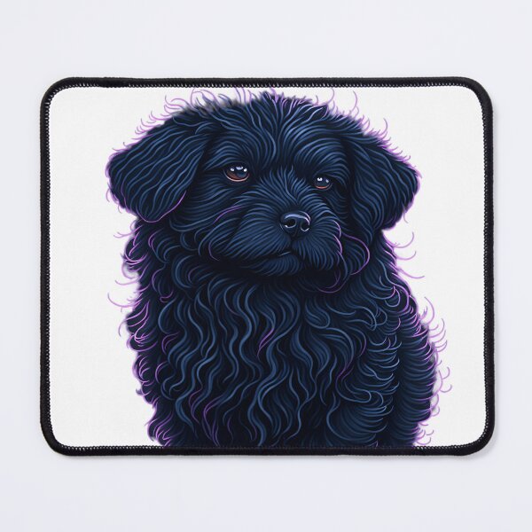 Item preview, The Majestic Black Dog: A Hyperdetailed and Intricately Detailed Oil Painting with Splashes of Color designed and sold by Valeree Store.