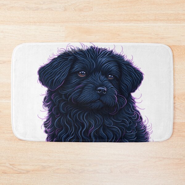 Item preview, The Majestic Black Dog: A Hyperdetailed and Intricately Detailed Oil Painting with Splashes of Color designed and sold by Valeree Store.