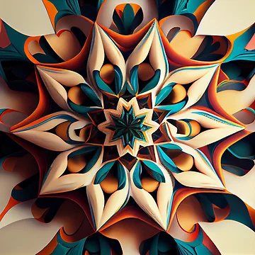 Vorschaubild zum Design Kaleidoscopic Jostling Digital Painting von CodeAndColors