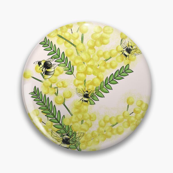 Item preview, Illustrazione mimosa con api e sfondo chiaro. designed and sold by Lucia85.