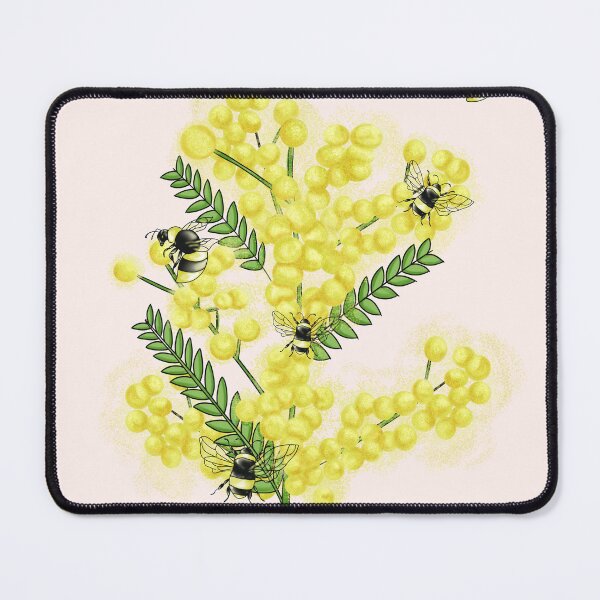Item preview, Illustrazione mimosa con api e sfondo chiaro. designed and sold by Lucia85.