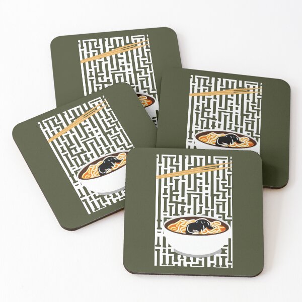 Item preview, Ramen design (white filigree) designed and sold by SolidEarthArt.