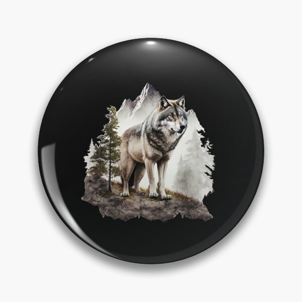 Item preview, wolf in the wilderness illustration designed and sold by Avicularious.