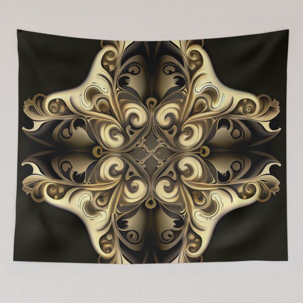Item preview, Basic Swirling Symmetrical Victorian Natural Pattern Digital Painting designed and sold by CodeAndColors.