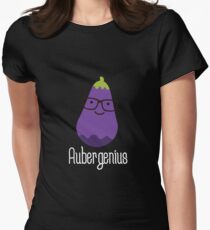 Aubergenius on dark Women's Fitted T-Shirt