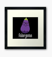 Aubergenius on dark Framed Print