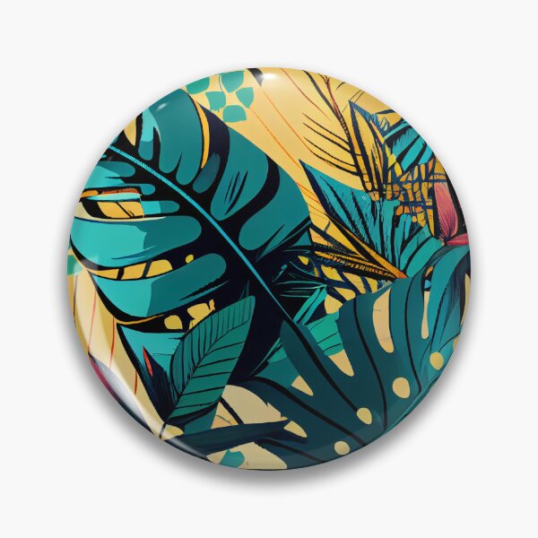 Item preview, Angular Bold Tropical Pattern Digital Painting designed and sold by CodeAndColors.