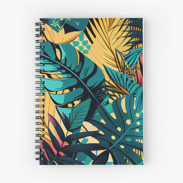 Item preview, Angular Bold Tropical Pattern Digital Painting designed and sold by CodeAndColors.