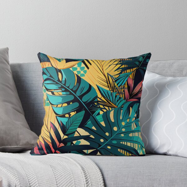 Item preview, Angular Bold Tropical Pattern Digital Painting designed and sold by CodeAndColors.