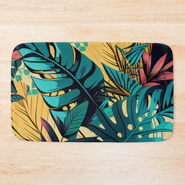 Item preview, Angular Bold Tropical Pattern Digital Painting designed and sold by CodeAndColors.