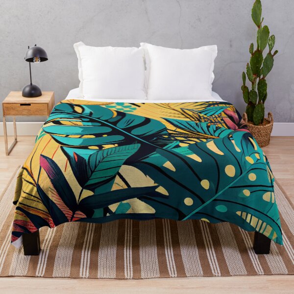 Item preview, Angular Bold Tropical Pattern Digital Painting designed and sold by CodeAndColors.