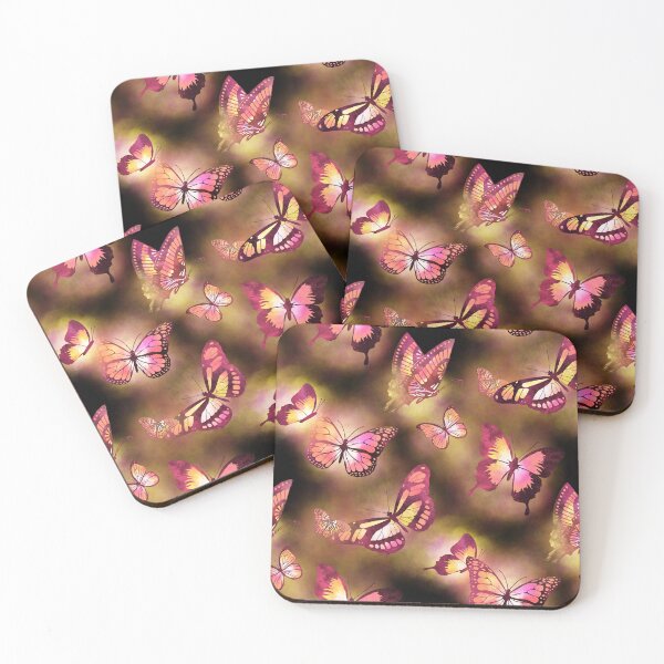 Item preview, Peach Glowing Magic Butterflies Pattern designed and sold by Victoria Lehnard.