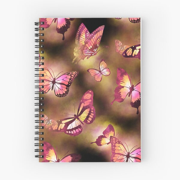 Item preview, Peach Glowing Magic Butterflies Pattern designed and sold by Victoria Lehnard.