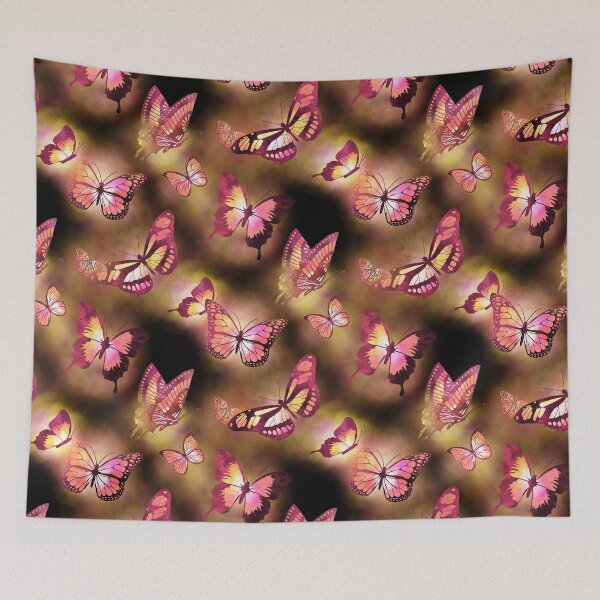 Item preview, Peach Glowing Magic Butterflies Pattern designed and sold by Victoria Lehnard.