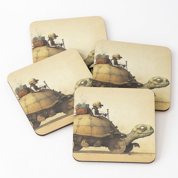 Item preview, Tortoise Car Steampunk Illustration designed and sold by WalterWhatFace.