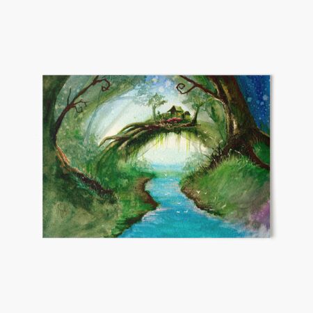 Item preview, Watercolor green fairy tale forest designed and sold by MaryWatercolor.
