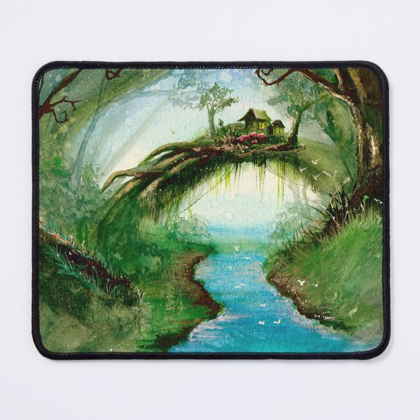 Item preview, Watercolor green fairy tale forest designed and sold by MaryWatercolor.