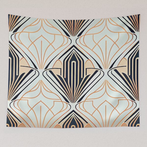Item preview, Minimal Designer Delicate Smooth Art Deco Pattern Digital Painting designed and sold by CodeAndColors.