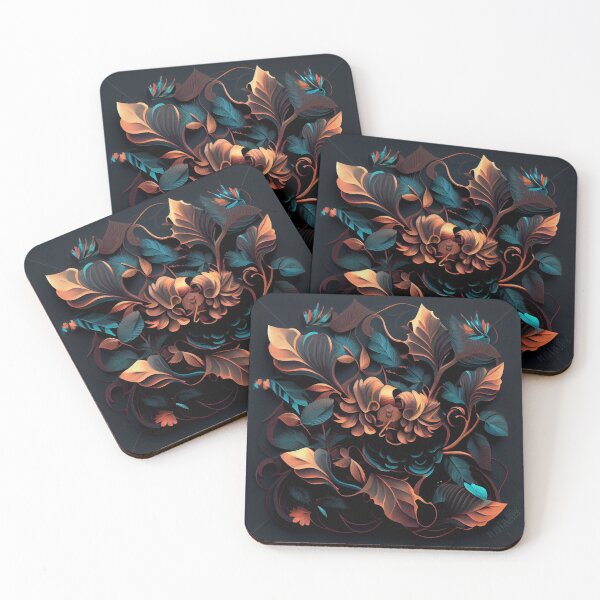 Item preview, Exotic Dark Surreal Contemporary Pattern Digital Painting designed and sold by CodeAndColors.