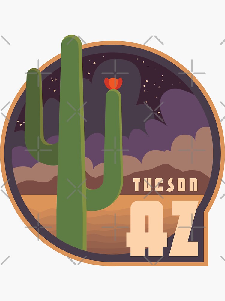 Thumbnail 3 of 3, Sticker, Tucson, AZ designed and sold by knightsofloam.