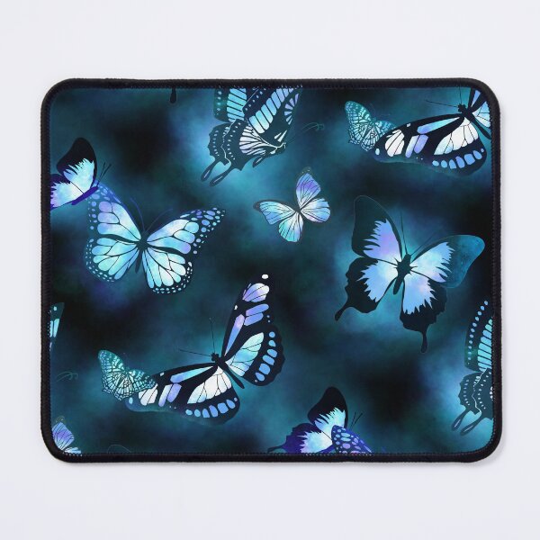 Item preview, Aqua Glowing Magic Butterflies Pattern designed and sold by Victoria Lehnard.