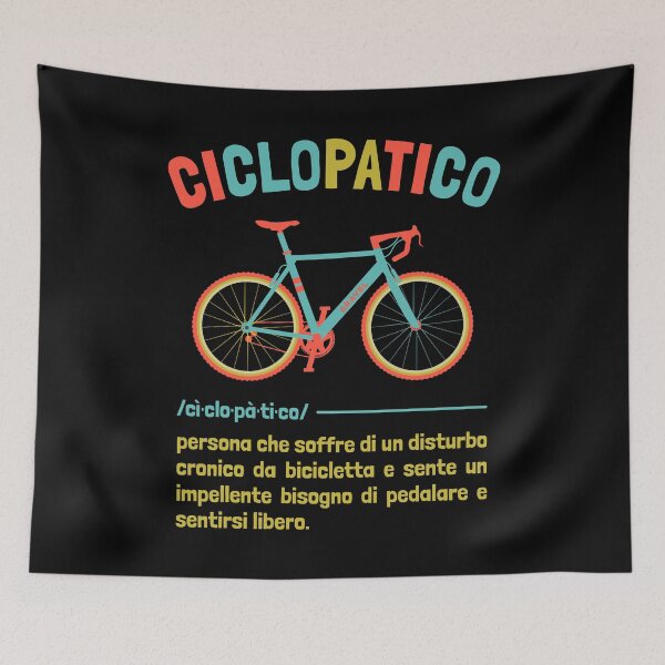 Item preview, Ciclopatico Frase Ciclista Divertente Bici Uomo Simpatica Gravel Bike designed and sold by grinta2021.