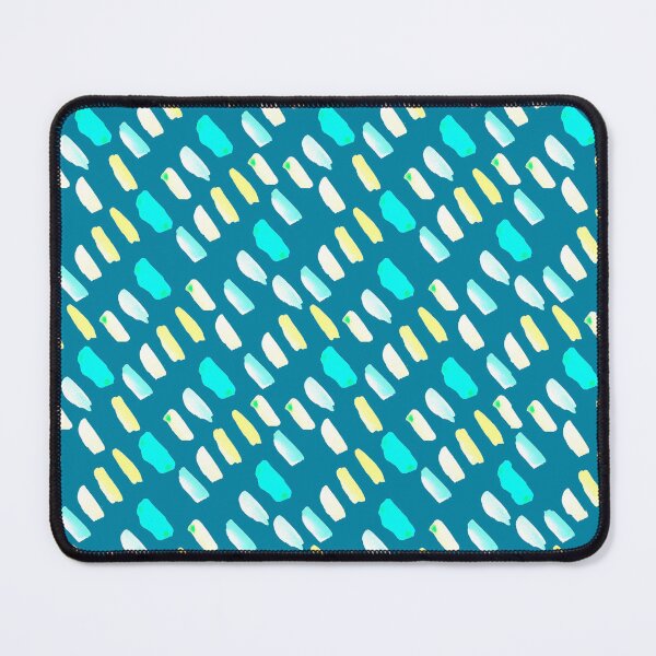 Item preview, Watercolour Paint strokes abstract Blue & Yellow Pattern designed and sold by BirdsNatureArt.