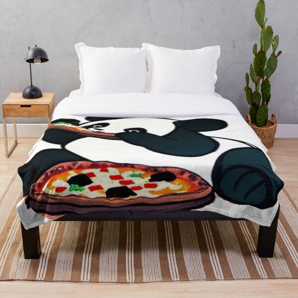 Aperçu de l'œuvre Panda qui mange de la pizza créée et vendue par Urbanclassy.