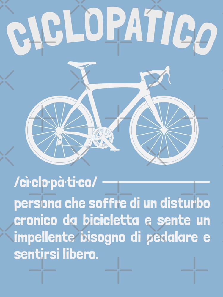 Ciclopatico Frase Ciclista Divertente Bici da Corsa Uomo Simpatica Poster  for Sale by grinta2021