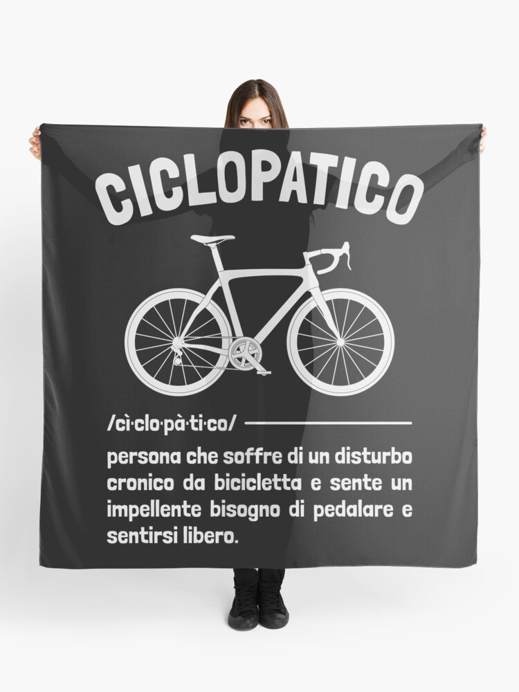Ciclopatico Frase Ciclista Divertente Bici da Corsa Uomo Simpatica Scarf  for Sale by grinta2021