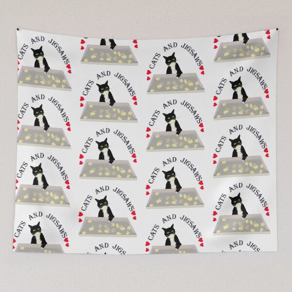 Item preview, Cats and Jigsaws jigsaw puzzles lover and hobbys designed and sold by MiowandMolly.