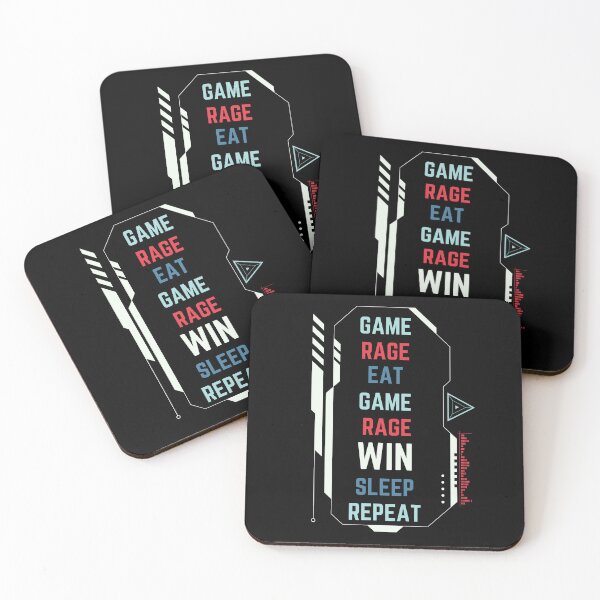 Item preview, Game, Rage, Win, Sleep, Repeat - Funny Gamer Black Color designed and sold by Smagnaferous.
