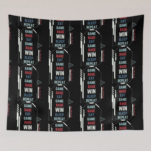 Item preview, Game, Rage, Win, Sleep, Repeat - Funny Gamer Black Color designed and sold by Smagnaferous.